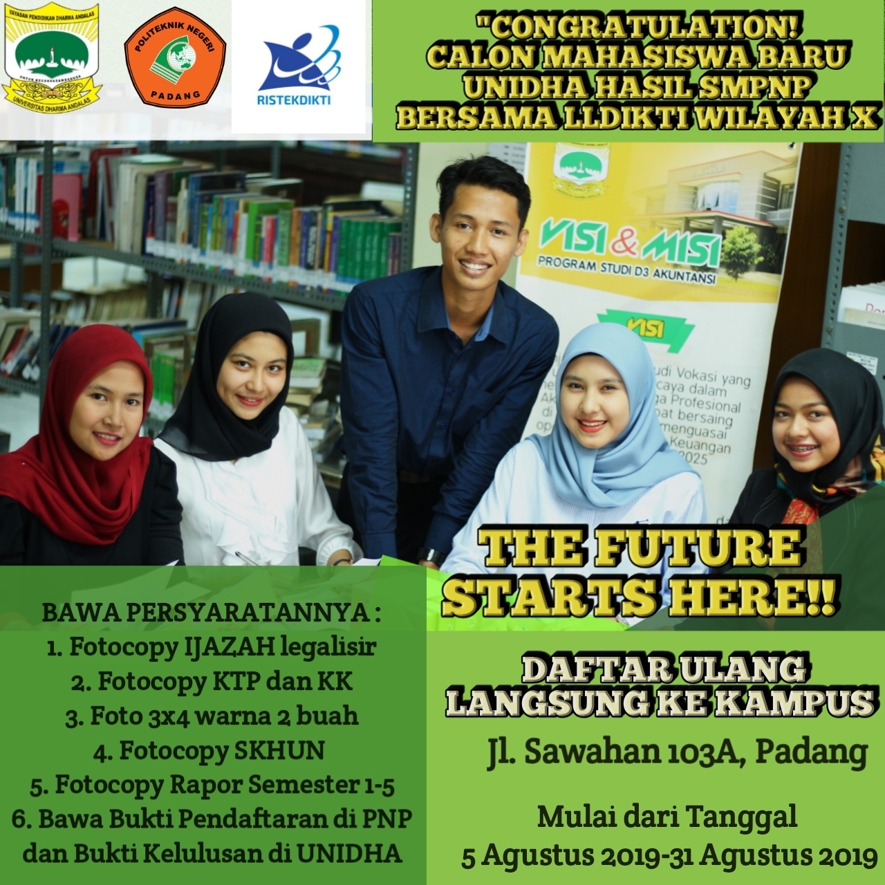 DAFTAR KELULUSAN Seleksi Mandiri Politeknik Negeri Padang Bersama Perguruan Tinggi Swasta LLDIKTI Wilayah X