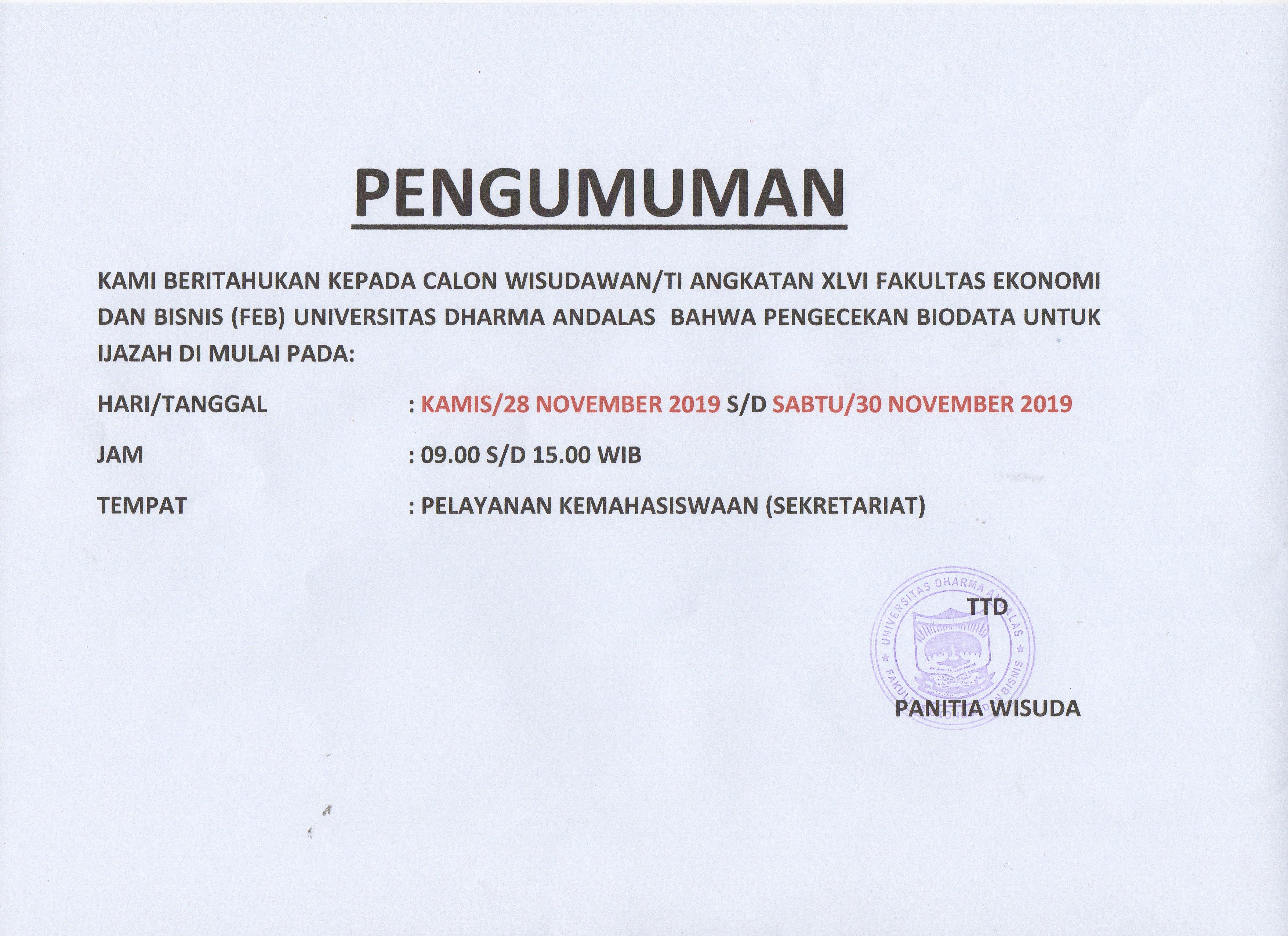 Cek Biodata Ijazah