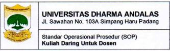 SOP Perkuliahan Semester Genap 2020/2021
