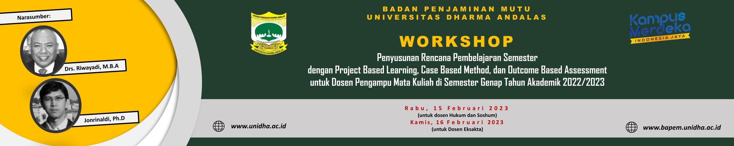 BAPEM UNIDHA Gelar Workshop Penyusunan RPS PjBL / CBM dan OBA