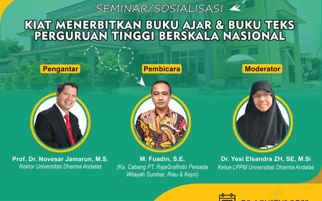 Dosen UNIDHA Ikuti Sosialisasi “Kiat Menerbitkan Buku Ajar & Buku Teks/Referensi Perguruan Tinggi Berskala Nasional”