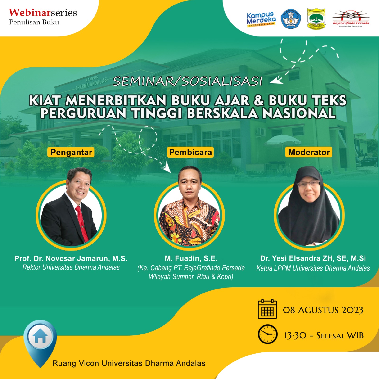 Dosen UNIDHA Ikuti Sosialisasi “Kiat Menerbitkan Buku Ajar & Buku Teks/Referensi Perguruan Tinggi Berskala Nasional”