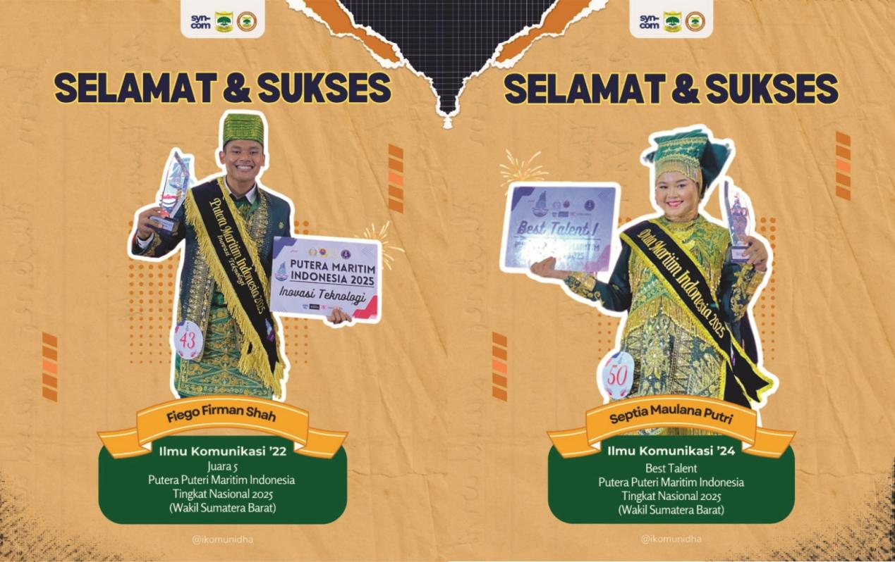 Mahasiswa Ilkom Universitas Dharma Andalas Harumkan Nama Sumatera Barat di Ajang Nasional Putra Putri Maritim 2025 Jakarta
