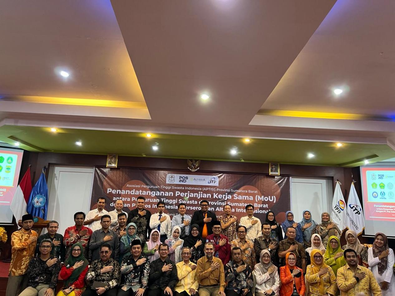 Rektor Universitas Dharma Andalas Hadiri Rapat Koordinasi APTISI Pusat dan APTISI Sumbar, Bahas Sinergi dengan PT Pos Indonesia dan Altissia