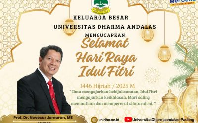 Rektor Universitas Dharma Andalas: Idul Fitri adalah Momen meraih Kemenangan setelah melatih diri selama Ramadhan
