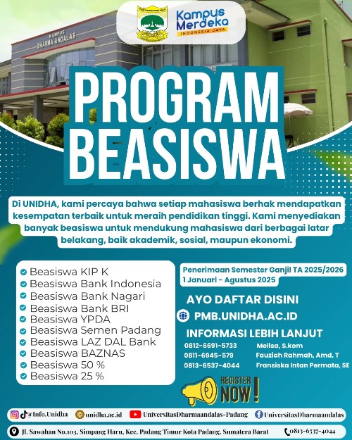 Universitas Dharma Andalas  Banjir Beasiswa: Beragam Beasiswa Peluang Emas bagi Mahasiswa Berprestasi