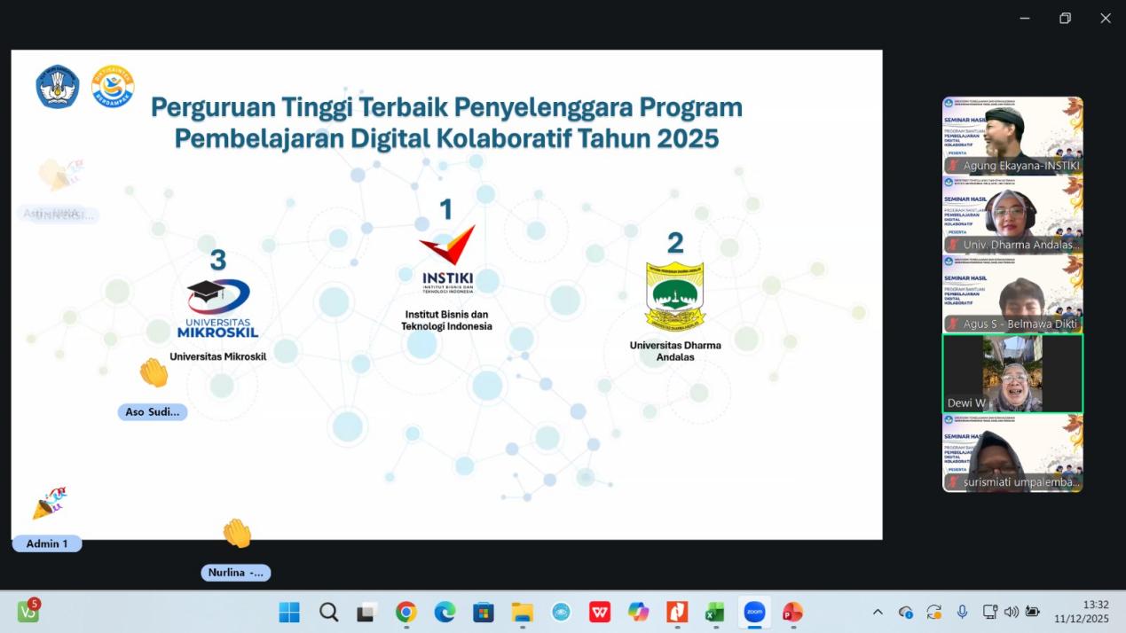 UNIDHA Raih Peringkat Kedua Nasional dalam Program Pembelajaran Digital Kolaboratif (PDK) 2025 Kolaborasi UNIDHA – ITB HAS Bukittinggi Didukung UiTM, UNISEL, dan Praktisi UMKM Malaysia